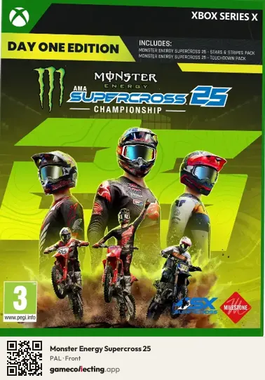 Monster Energy Supercross 25 Xbox Series X, PAL box front