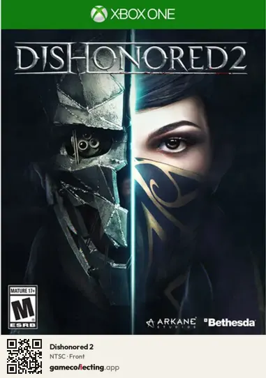 Dishonored 2 Xbox One, NTSC box front
