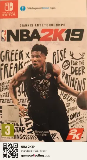 NBA 2K19 Nintendo Switch, PAL box front