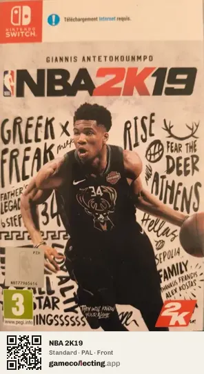 NBA 2K19 Nintendo Switch, PAL box front