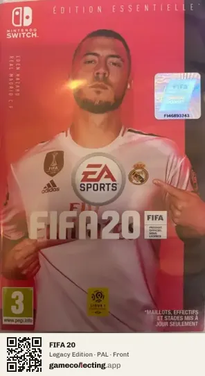 FIFA 20 Nintendo Switch, PAL box front