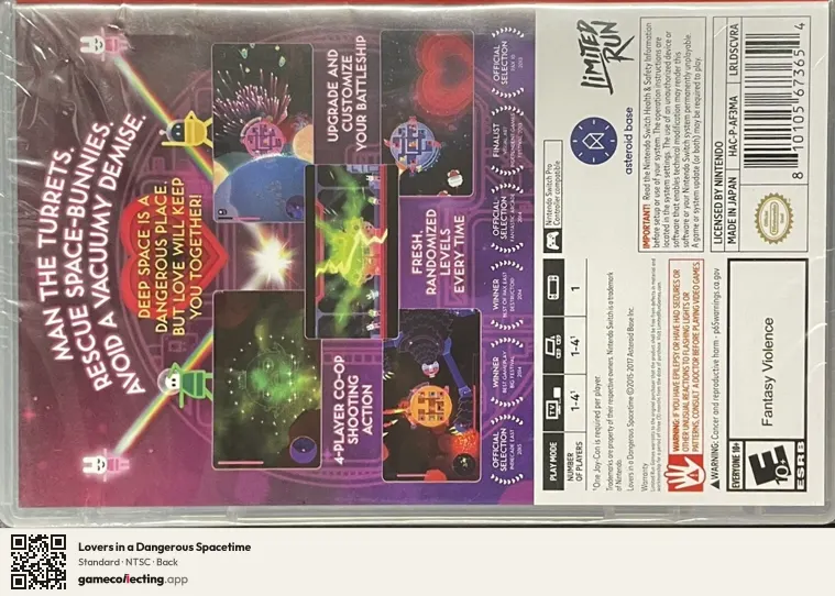 Lovers in a Dangerous Spacetime Nintendo Switch, NTSC box back
