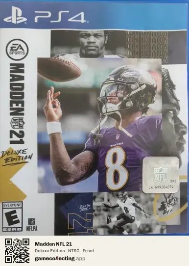 Madden NFL 21 PlayStation 4, NTSC box front
