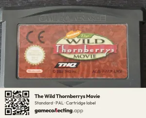 The Wild Thornberrys Movie Game Boy Advance, PAL cartridge label