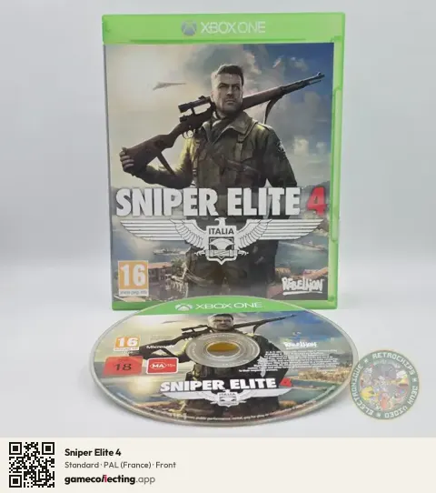 Sniper Elite 4 Xbox One, France box front