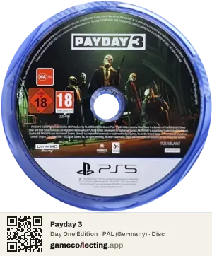 Payday 3 PlayStation 5, PAL disc