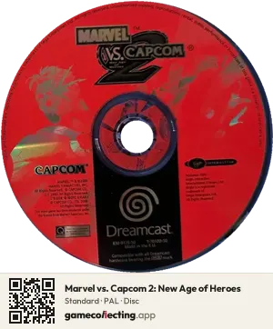 Marvel vs. Capcom 2: New Age of Heroes Sega Dreamcast, PAL disc