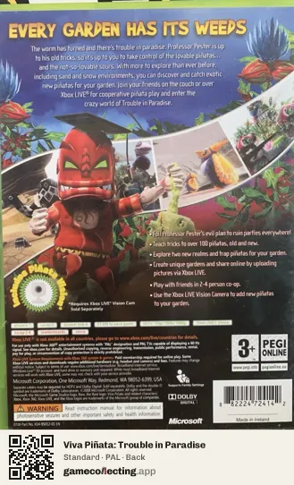 Viva Piñata: Trouble in Paradise Xbox 360, PAL box back