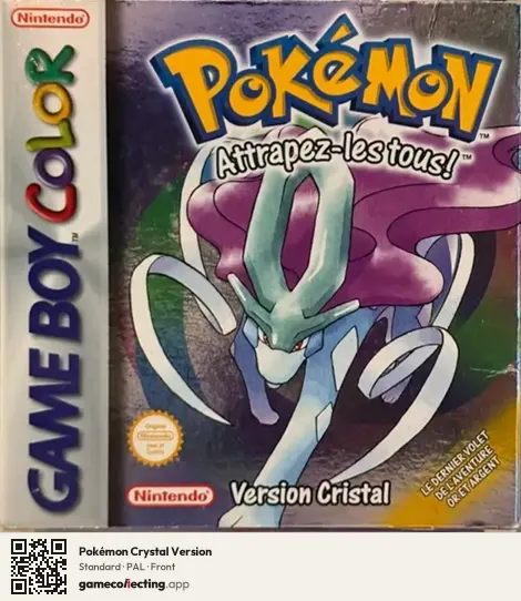 Pokémon Crystal Version Game Boy Color, PAL box front