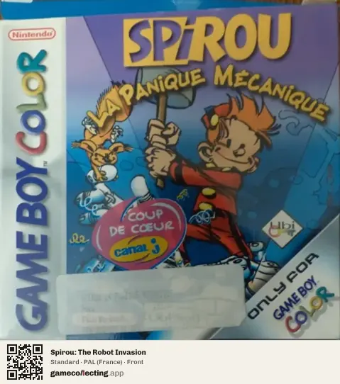 Spirou: The Robot Invasion Game Boy Color, France box front