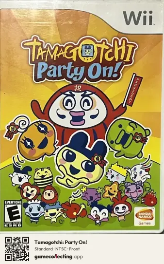 Tamagotchi: Party On! Nintendo Wii, NTSC box front