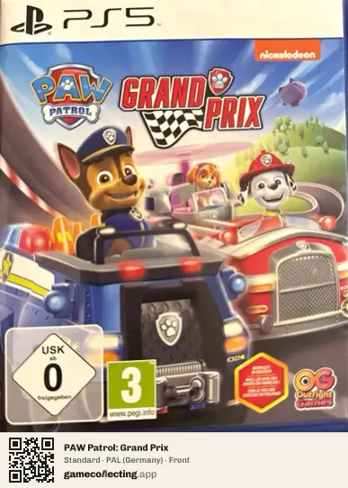 PAW Patrol: Grand Prix PlayStation 5, Germany box front