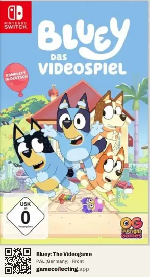 Bluey: The Videogame Nintendo Switch, Germany box front