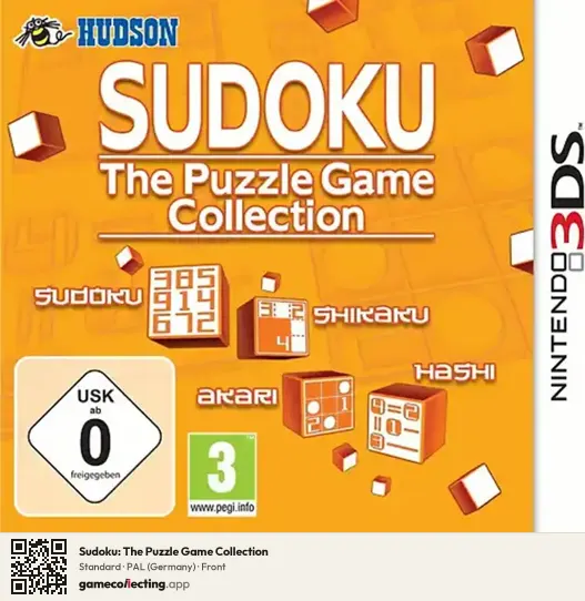 Sudoku: The Puzzle Game Collection Nintendo 3DS, Germany box front