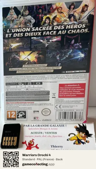Warriors Orochi 4 Nintendo Switch, France box back