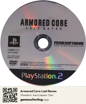 Armored Core: Last Raven PlayStation 2, Asia disc