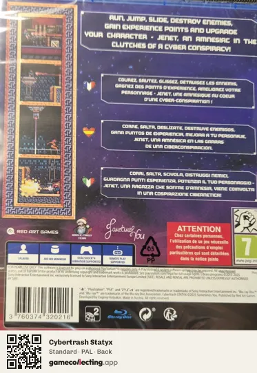 Cybertrash Statyx PlayStation 4, PAL box back