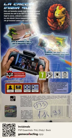 Invizimals PlayStation Portable, Italy box back