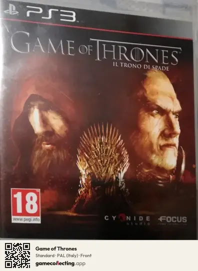 Game of Thrones PlayStation 3, Italy box front