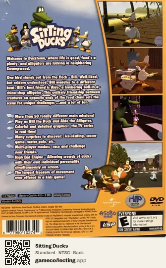 Sitting Ducks PlayStation 2, NTSC box back