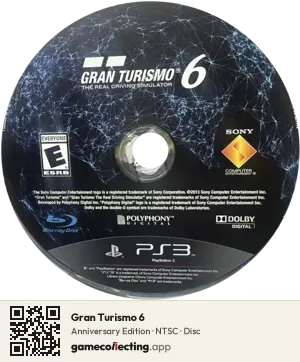 Gran Turismo 6 PlayStation 3, NTSC disc