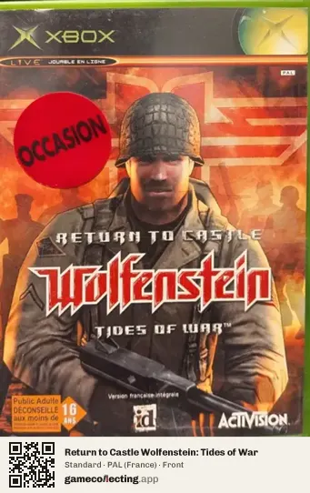 Return to Castle Wolfenstein: Tides of War Xbox, France box front