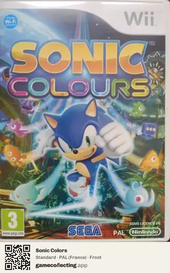 Sonic Colors Nintendo Wii, France box front