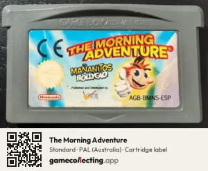The Morning Adventure Game Boy Advance, PAL cartridge label