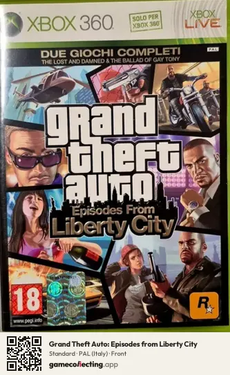 Grand Theft Auto: Episodes from Liberty City Xbox 360, Italy box front