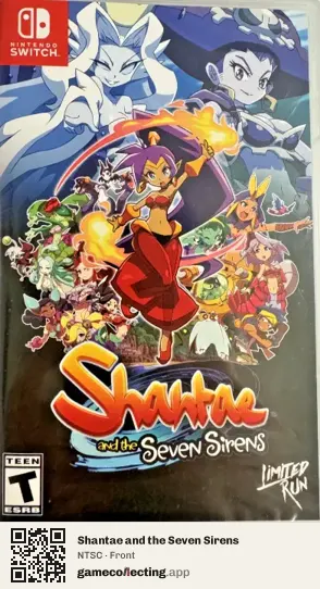 Shantae and the Seven Sirens Nintendo Switch, NTSC box front
