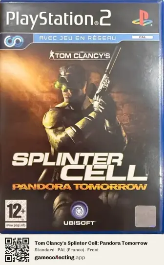 Tom Clancy's Splinter Cell: Pandora Tomorrow PlayStation 2, France box front