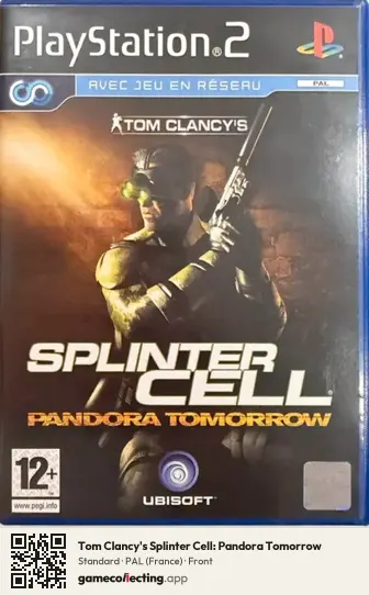 Tom Clancy's Splinter Cell: Pandora Tomorrow PlayStation 2, France box front