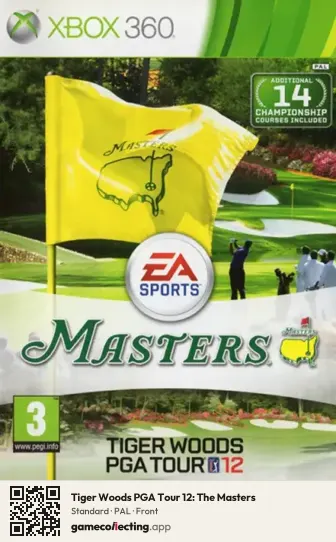 Tiger Woods PGA Tour 12: The Masters Xbox 360, PAL box front