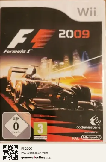 F1 2009 Nintendo Wii, Germany box front