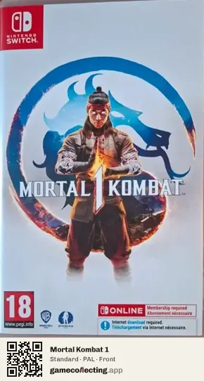 Mortal Kombat 1 Nintendo Switch, PAL box front