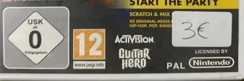 DJ Hero, the USK square on its front