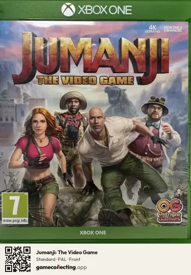 Jumanji: The Video Game Xbox One, PAL box front