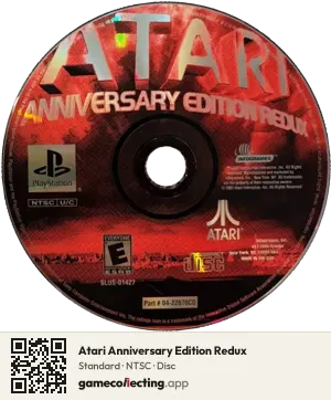 Atari Anniversary Edition Redux PlayStation, NTSC disc