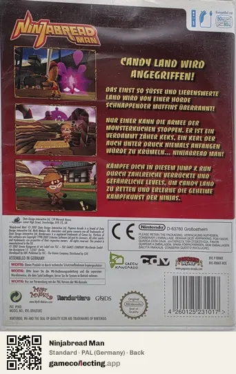 Ninjabread Man Nintendo Wii, Germany box back