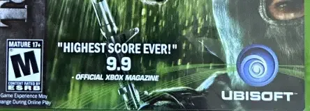 Tom Clancy's Splinter Cell: Chaos Theory, the ESRB box on its front