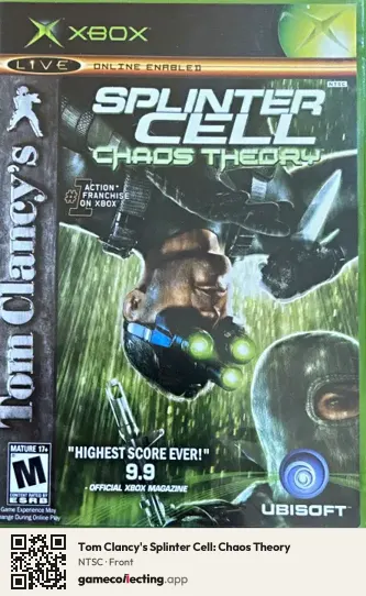 Tom Clancy's Splinter Cell: Chaos Theory Xbox, NTSC box front