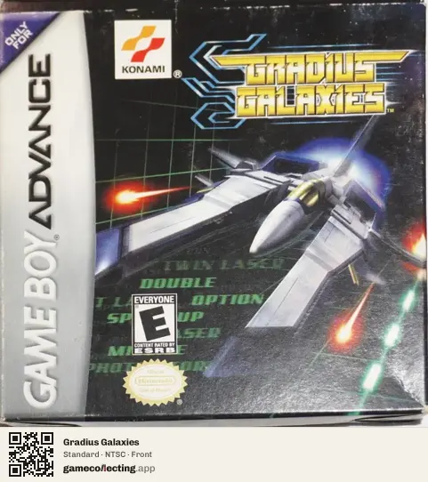 Gradius Galaxies Game Boy Advance, NTSC box front