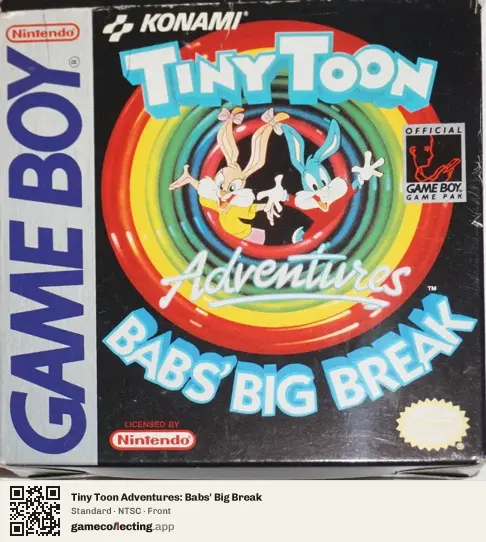 Tiny Toon Adventures: Babs' Big Break Game Boy, NTSC box front