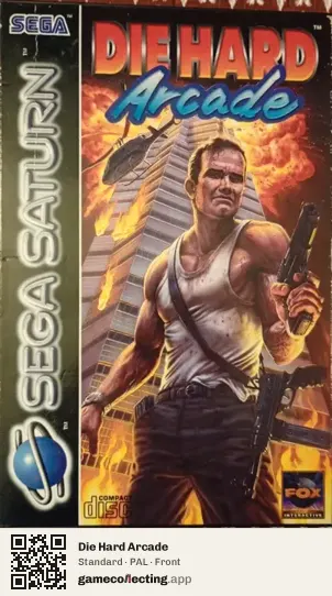 Die Hard Arcade Sega Saturn, PAL box front