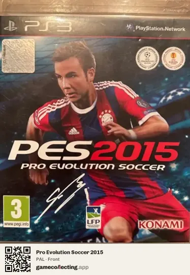 Pro Evolution Soccer 2015 PlayStation 3, PAL box front
