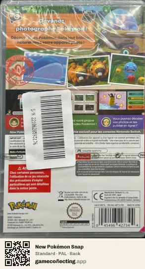 New Pokémon Snap Nintendo Switch, PAL box back