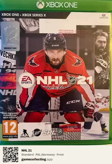 NHL 21 Xbox One, Germany box front