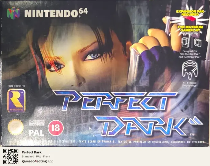Perfect Dark Nintendo 64, PAL box front