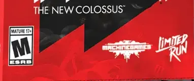 Wolfenstein II: The New Colossus, the ESRB box on its front