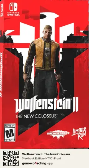 Wolfenstein II: The New Colossus Nintendo Switch, NTSC box front